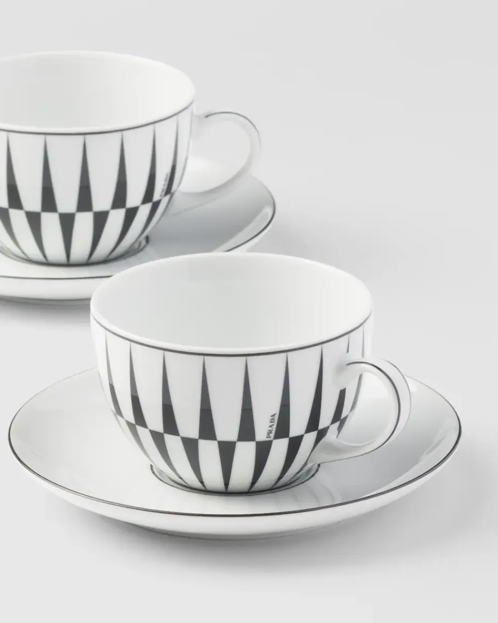 Prada TÉ Y CAFÉ^Set De Dos Tazas De Té De Porcelana - Stripes