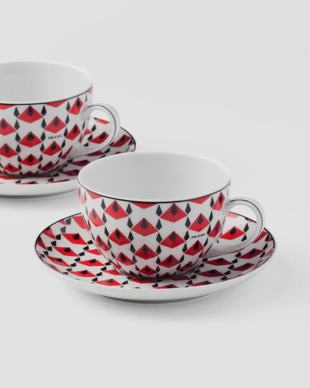 Prada TÉ Y CAFÉ^Set De Dos Tazas De Té De Porcelana - Vienna Red