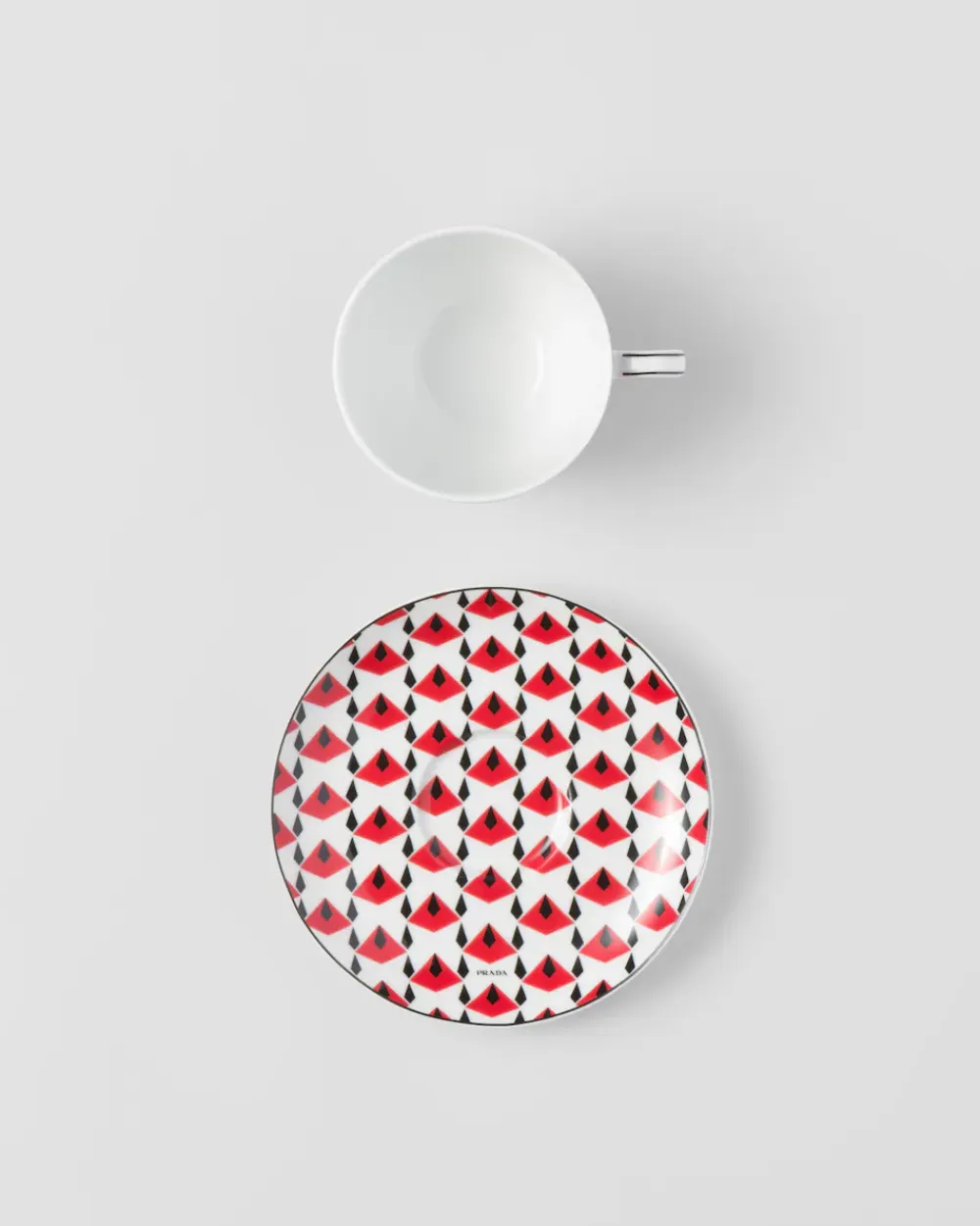 Prada TÉ Y CAFÉ^Set De Dos Tazas De Té De Porcelana - Vienna Red