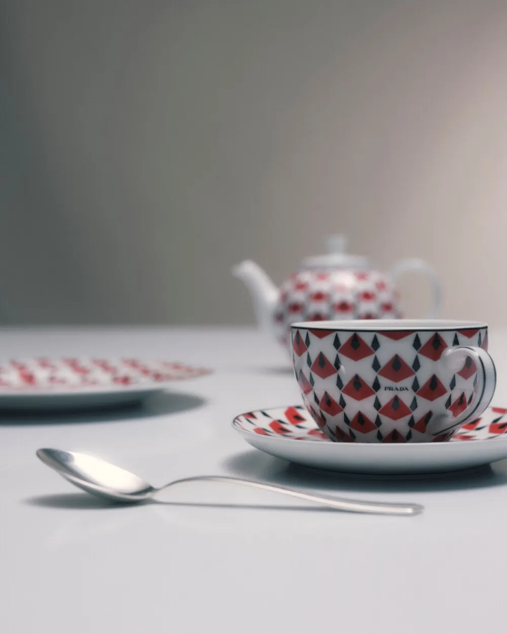 Prada TÉ Y CAFÉ^Set De Dos Tazas De Té De Porcelana - Vienna Red