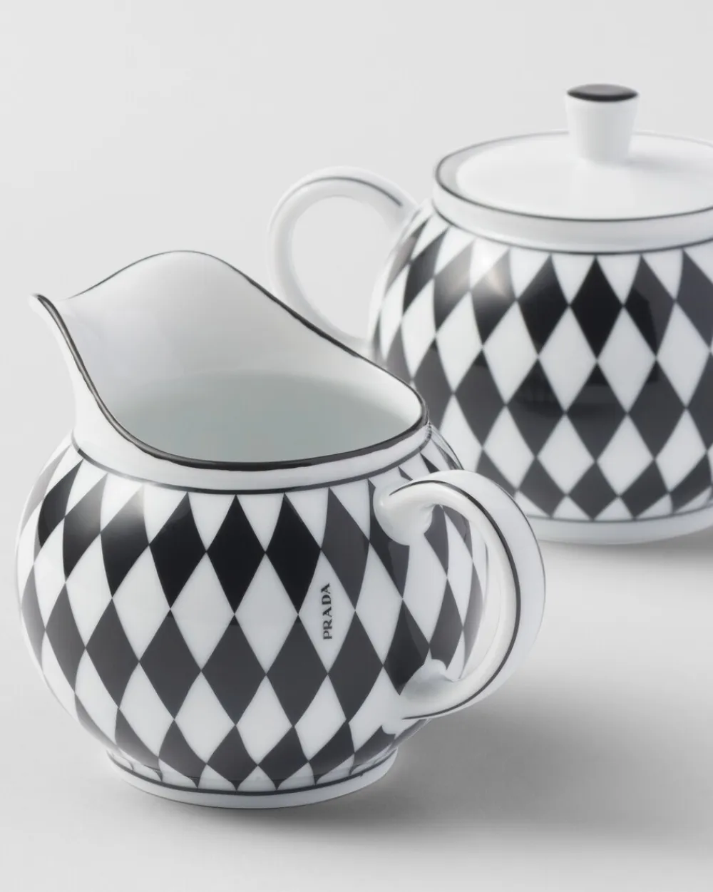 Prada TÉ Y CAFÉ^Set De Jarrita Y Azucarero De Porcelana - Checkerboard