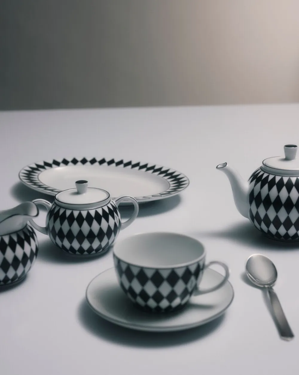 Prada TÉ Y CAFÉ^Set De Jarrita Y Azucarero De Porcelana - Checkerboard