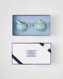 Prada TÉ Y CAFÉ^Set De Jarrita Y Azucarero De Porcelana - Vienna Green