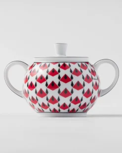 Prada TÉ Y CAFÉ^Set De Jarrita Y Azucarero De Porcelana - Vienna Red