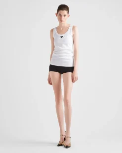 Mujer Prada PANTALONES LARGOS Y CORTOS^Shorts De Seda