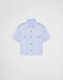 Mujer Prada CAMISAS Y TOPS^Short-sleeved Prince Of Wales Shirt
