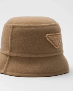 Hombre Prada SOMBREROS Y GUANTES^Sombrero De Pescador De Paño Velur
