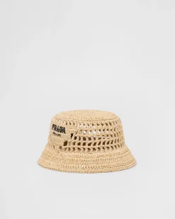 Mujer Prada SOMBREROS Y GUANTES^Sombrero De Pescador En Tela Tejida