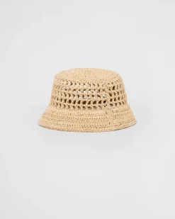 Mujer Prada SOMBREROS Y GUANTES^Sombrero De Pescador En Tela Tejida
