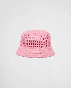Mujer Prada SOMBREROS Y GUANTES^Sombrero De Pescador En Tela Tejida