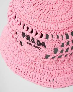 Mujer Prada SOMBREROS Y GUANTES^Sombrero De Pescador En Tela Tejida