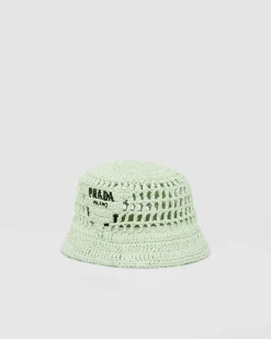 Mujer Prada SOMBREROS Y GUANTES^Sombrero De Pescador En Tela Tejida