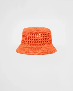 Mujer Prada SOMBREROS Y GUANTES^Sombrero De Pescador En Tela Tejida