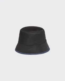 Mujer Prada SOMBREROS Y GUANTES^Sombrero De Tejido Vaquero Y Re-nylon