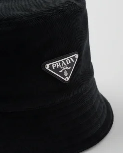 Hombre Prada SOMBREROS Y GUANTES^Sombrero Tipo Pescador De Pana