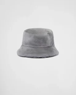 Mujer Prada SOMBREROS Y GUANTES^Sombrero Tipo Pescador De Piel Vuelta