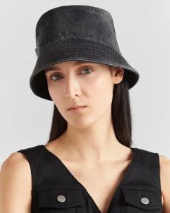 Mujer Prada SOMBREROS Y GUANTES^Sombrero Tipo Pescador De Tejido Vaquero