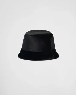 Mujer Prada SOMBREROS Y GUANTES^Sombrero Tipo Pescador De Terciopelo