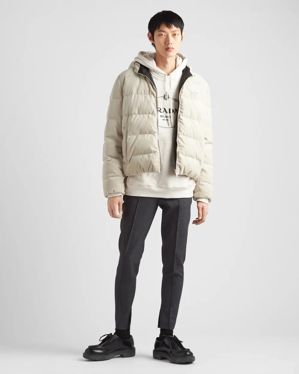 Hombre Prada ROPA DEPORTIVA Y SUDADERAS^Sudadera Con Capucha De Felpa De Algodón