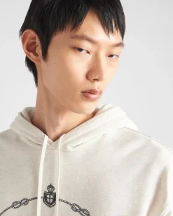 Hombre Prada ROPA DEPORTIVA Y SUDADERAS^Sudadera Con Capucha De Felpa De Algodón
