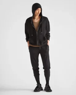 Hombre Prada TEJIDOS DE PUNTO^Sudadera Con Capucha De Punto De Cachemir