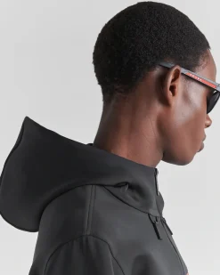 Hombre Prada ROPA^Sudadera Con Capucha De Punto Doble Reciclado