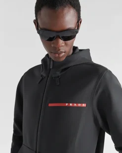 Hombre Prada ROPA^Sudadera Con Capucha De Tejido Técnico