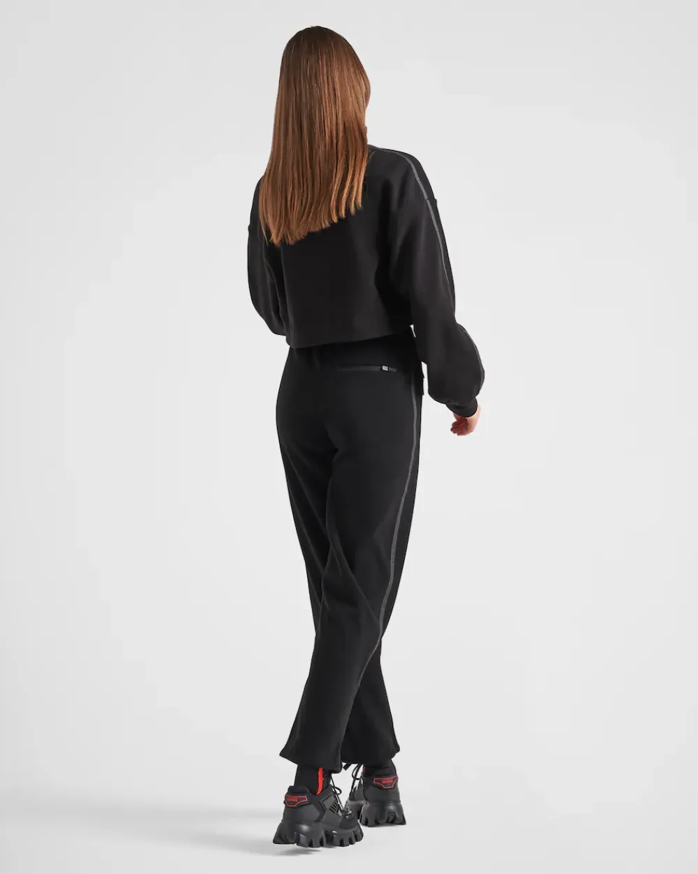 Mujer Prada ROPA^Sudadera Corta Forro Polar Técnico Reciclado