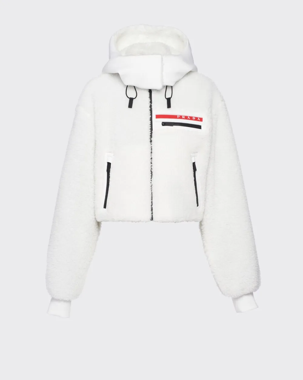 Mujer Prada ROPA^Sudadera Corta Forro Polar Y Tejido Técnico