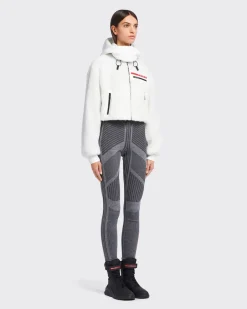 Mujer Prada ROPA^Sudadera Corta Forro Polar Y Tejido Técnico