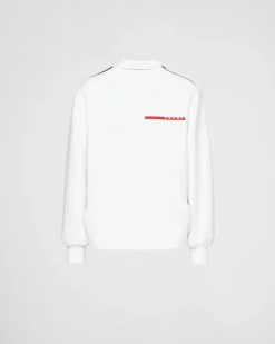 Mujer Prada ROPA^Sudadera De Cuello Redondo De Doble Punto