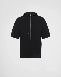Hombre Prada TEJIDOS DE PUNTO^Sudadera De Punto De Algodón Y Viscosa Con Capucha