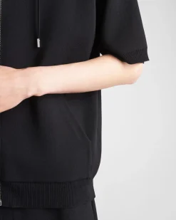 Hombre Prada TEJIDOS DE PUNTO^Sudadera De Punto De Algodón Y Viscosa Con Capucha