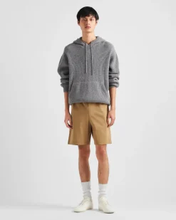 Hombre Prada TEJIDOS DE PUNTO^Sudadera De Punto De Cachemir Con Capucha