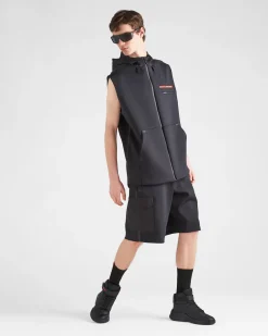 Hombre Prada ROPA^Sudadera De Punto Técnico Reciclado Con Cinta