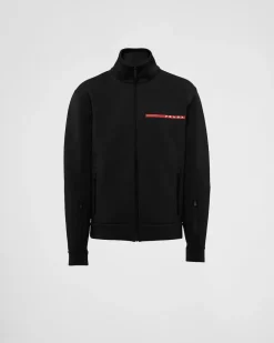Hombre Prada ROPA^Sudadera De Tejido Técnico Reciclado Con Cremallera