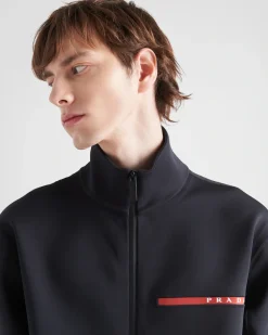Hombre Prada ROPA^Sudadera De Tejido Técnico Reciclado Con Cremallera