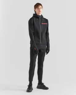 Hombre Prada ROPA^Sudadera En Piqué Técnico Con Capucha