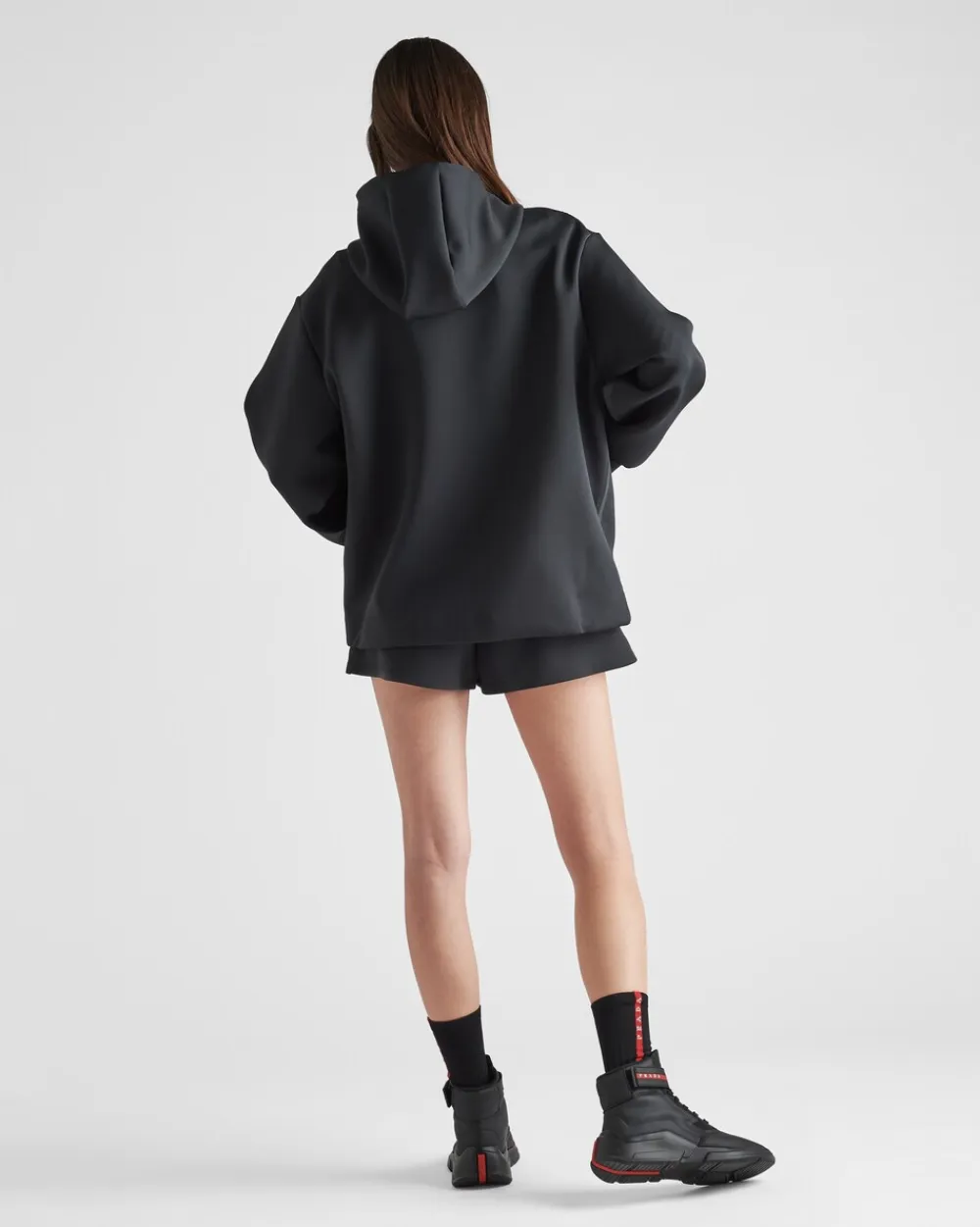 Mujer Prada ROPA^Sudadera Extragrande Tejido Técnico Reciclado