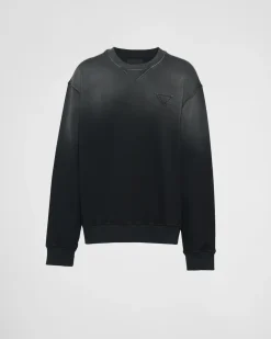 Hombre Prada ROPA DEPORTIVA Y SUDADERAS^Sudadera Holgada De Algodón Teñido En Prenda