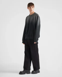 Hombre Prada ROPA DEPORTIVA Y SUDADERAS^Sudadera Holgada De Algodón Teñido En Prenda