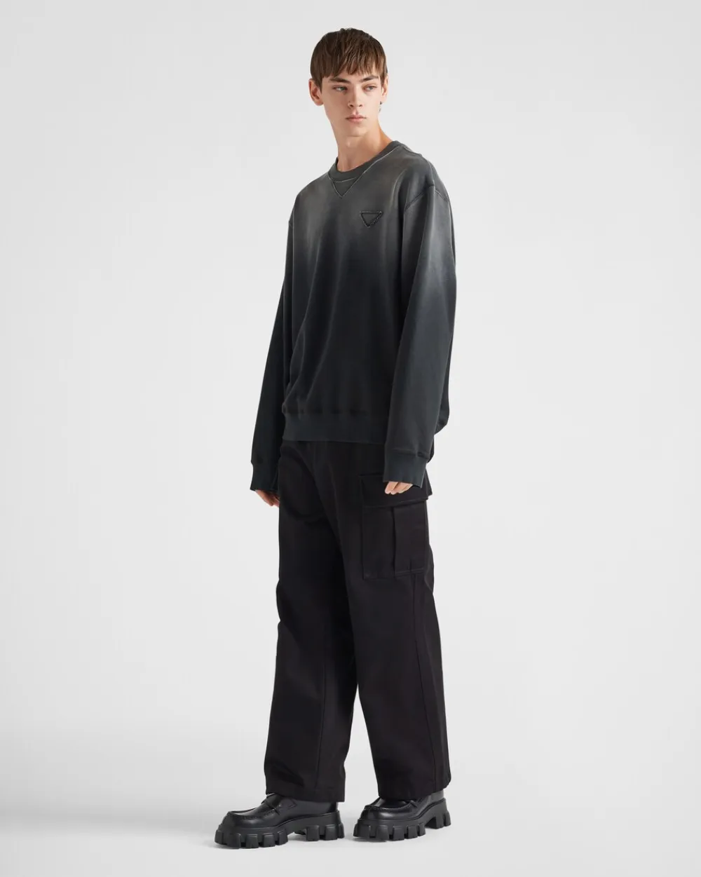 Hombre Prada ROPA DEPORTIVA Y SUDADERAS^Sudadera Holgada De Algodón Teñido En Prenda