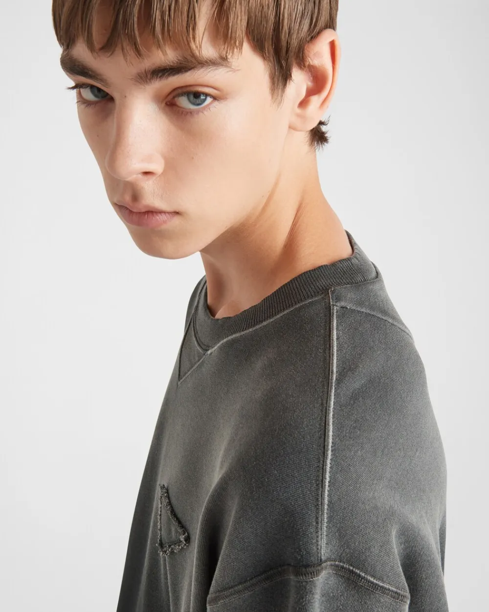 Hombre Prada ROPA DEPORTIVA Y SUDADERAS^Sudadera Holgada De Algodón Teñido En Prenda