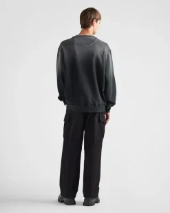 Hombre Prada ROPA DEPORTIVA Y SUDADERAS^Sudadera Holgada De Algodón Teñido En Prenda