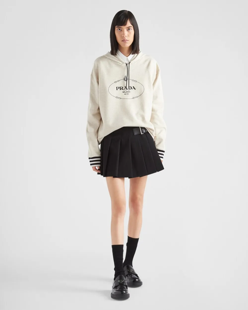 Mujer Prada CAMISETAS Y SUDADERAS^Sudadera Holgada De Felpa De Algodón