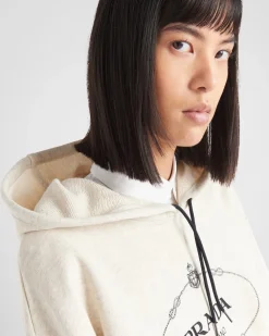 Mujer Prada CAMISETAS Y SUDADERAS^Sudadera Holgada De Felpa De Algodón