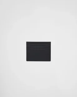 Mujer Prada CARTERAS Y TARJETEROS^Tarjetero De Piel Cepillada