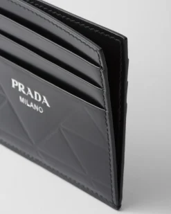 Hombre Prada CARTERAS Y TARJETEROS^Tarjetero De Piel Cepillada