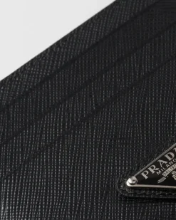 Mujer Prada CARTERAS Y TARJETEROS^Tarjetero De Piel Saffiano