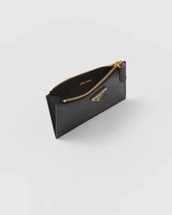 Mujer Prada CARTERAS Y TARJETEROS^Tarjetero De Piel Saffiano